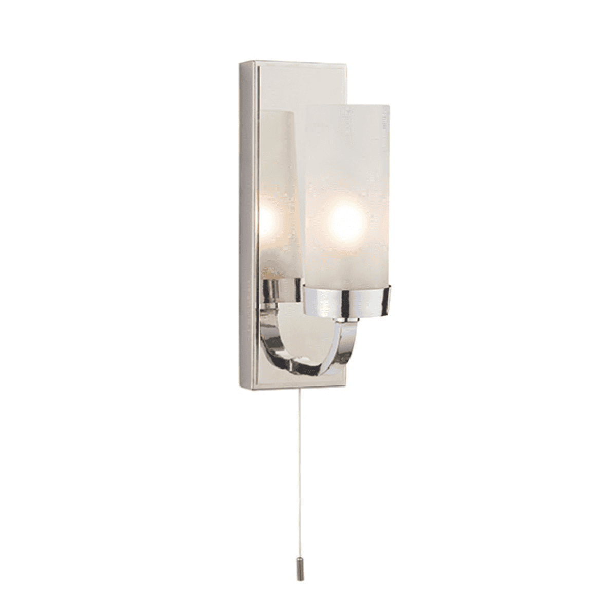 Endon Edrea Bathroom Chrome & Frosted Glass IP44 Wall Light
