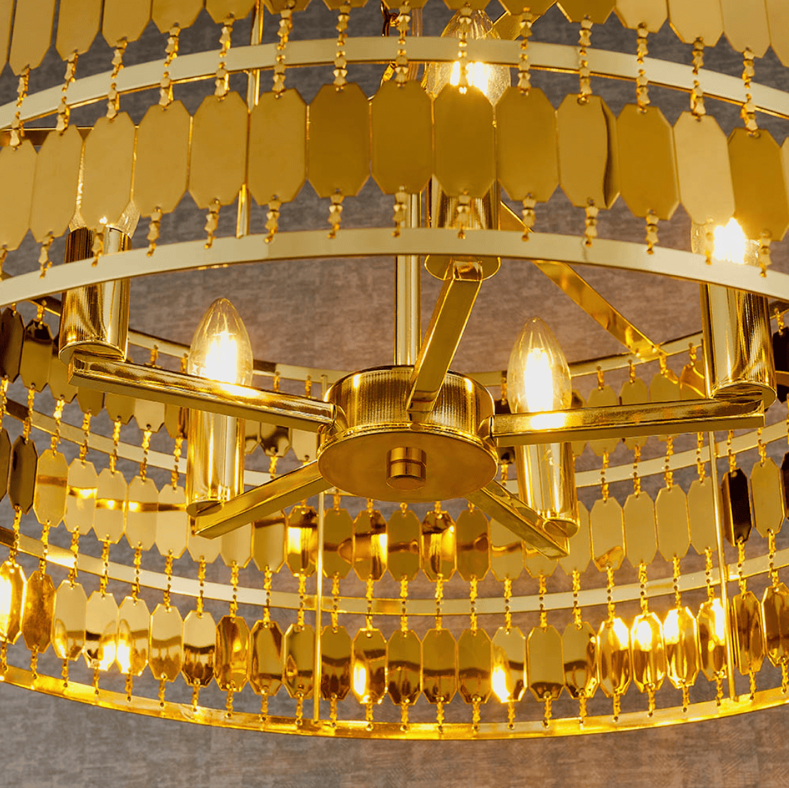 Endon Eldora 5 Light Gold Pendant