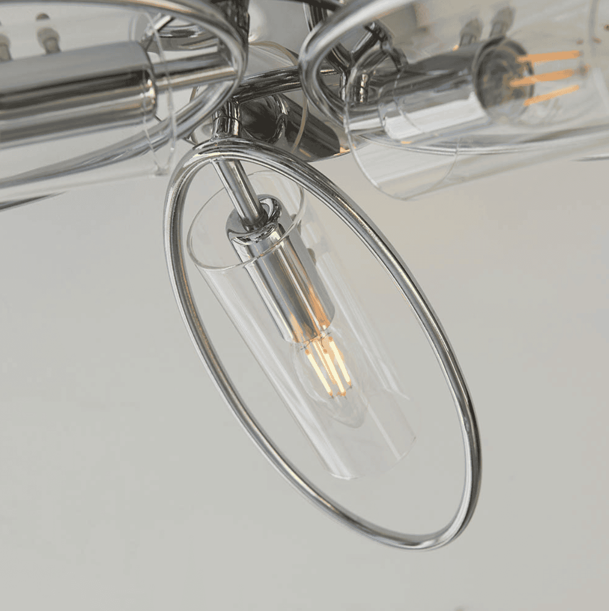 Endon Amari 3 Light Chrome Semi Flush