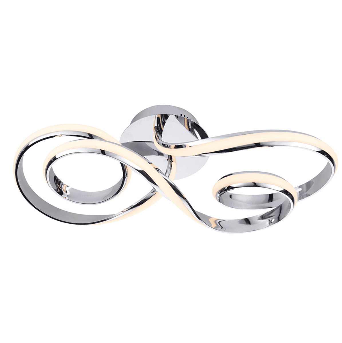 Endon Aria LED Chrome & White Semi flush