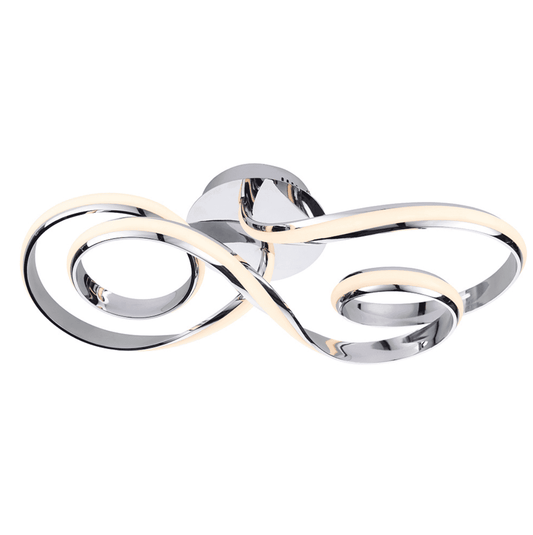 Endon Aria LED Chrome & White Semi Flush