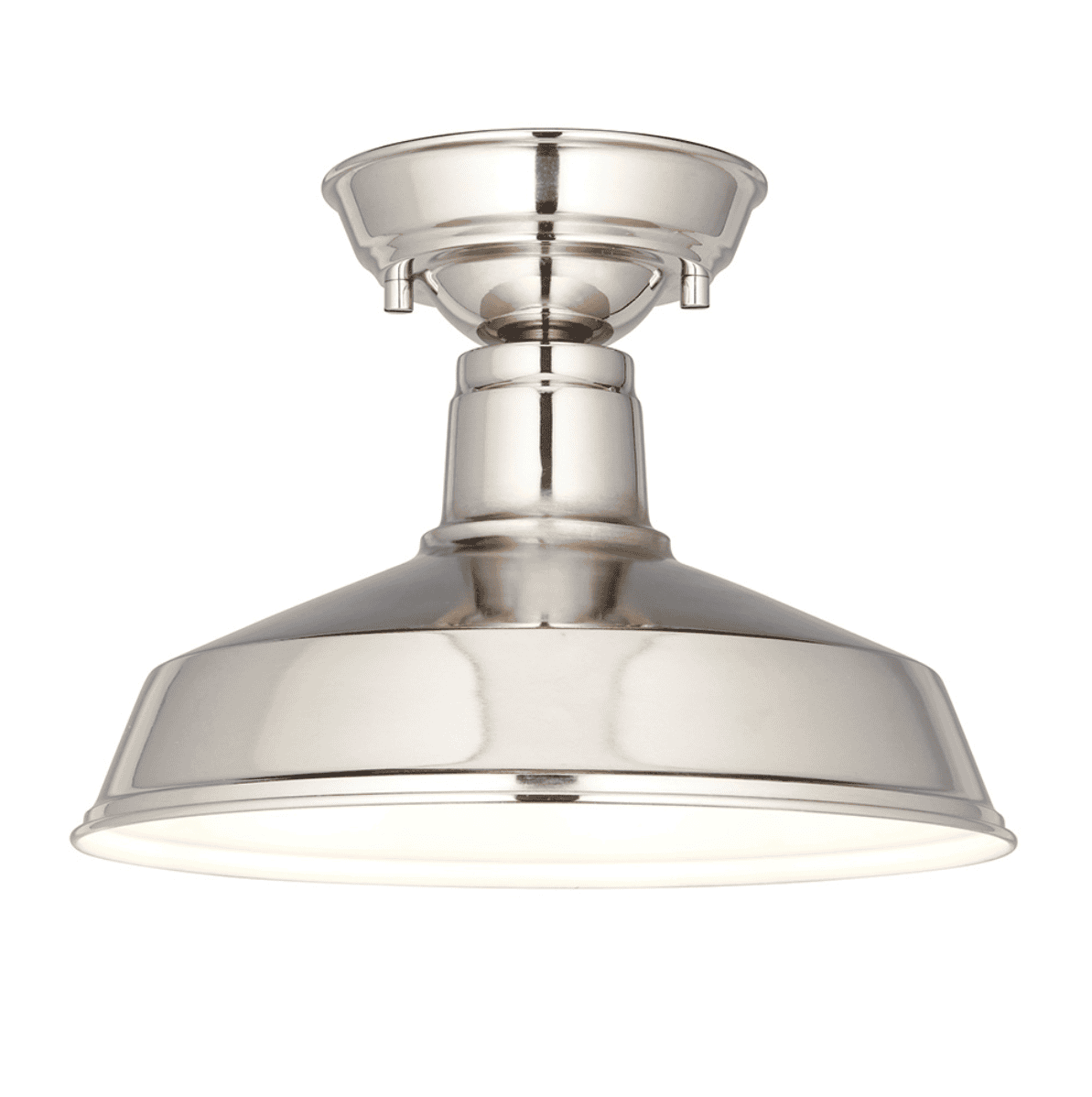 Endon Darton Polished Nickel Semi flush