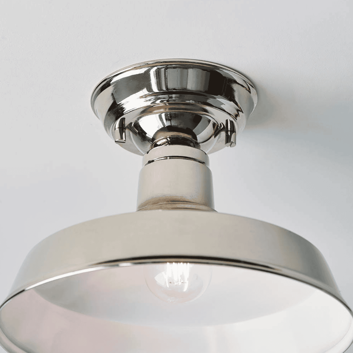 Endon Darton Polished Nickel Semi flush