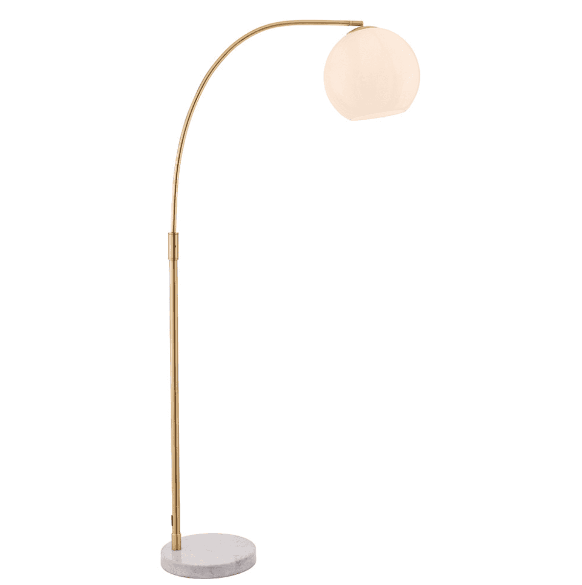 Endon Otto Brushed Brass & Opal Glass Floor Lamp