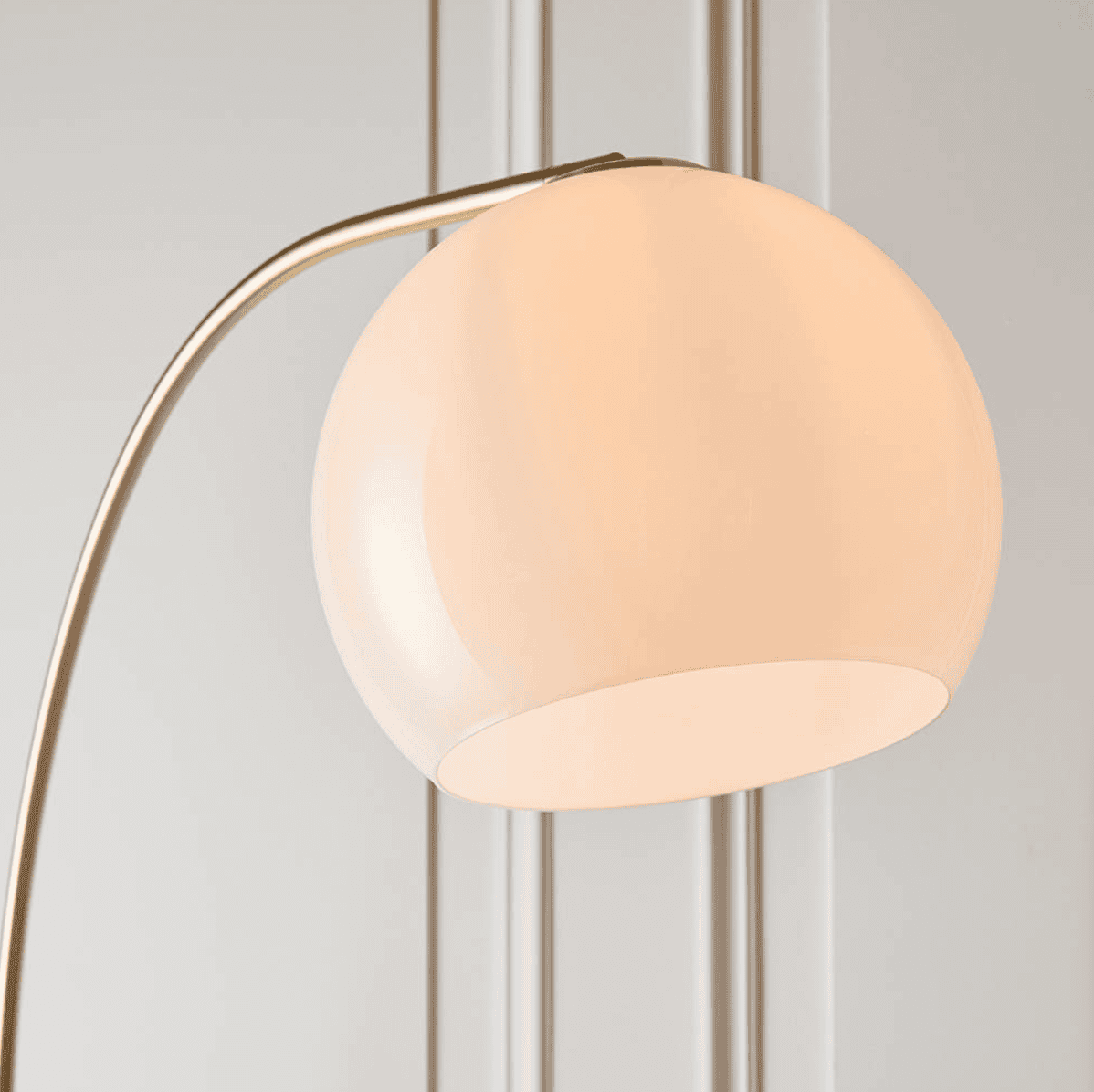 Endon Otto Brushed Brass & Opal Glass Floor Lamp