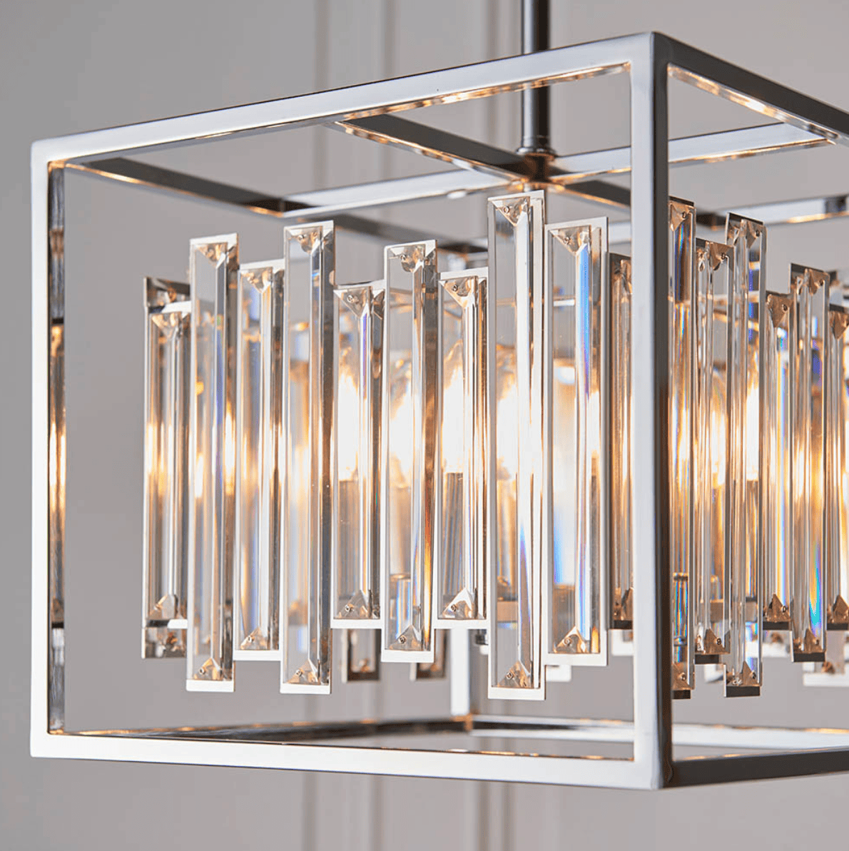 Endon Acadia 4 Light Chrome & Crystal Pendant