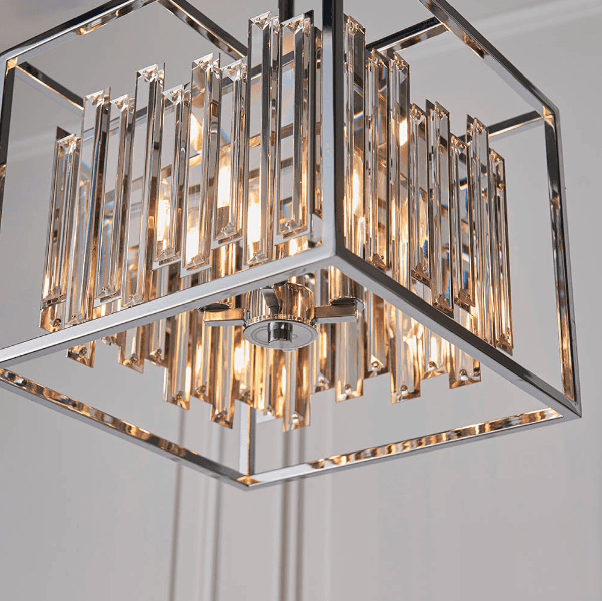 Endon Acadia 4 Light Chrome & Crystal Pendant