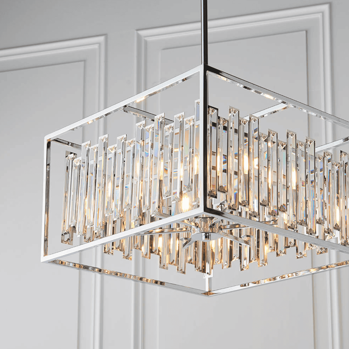 Endon Acadia 6 Light Chrome & Crystal Pendant
