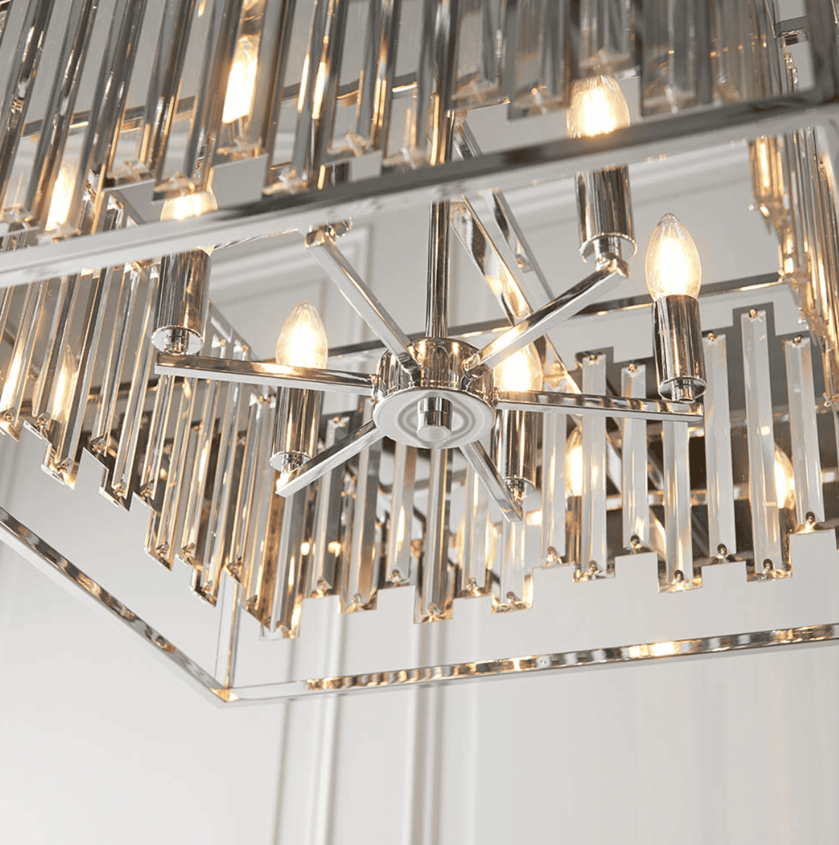 Endon Acadia 6 Light Chrome & Crystal Pendant