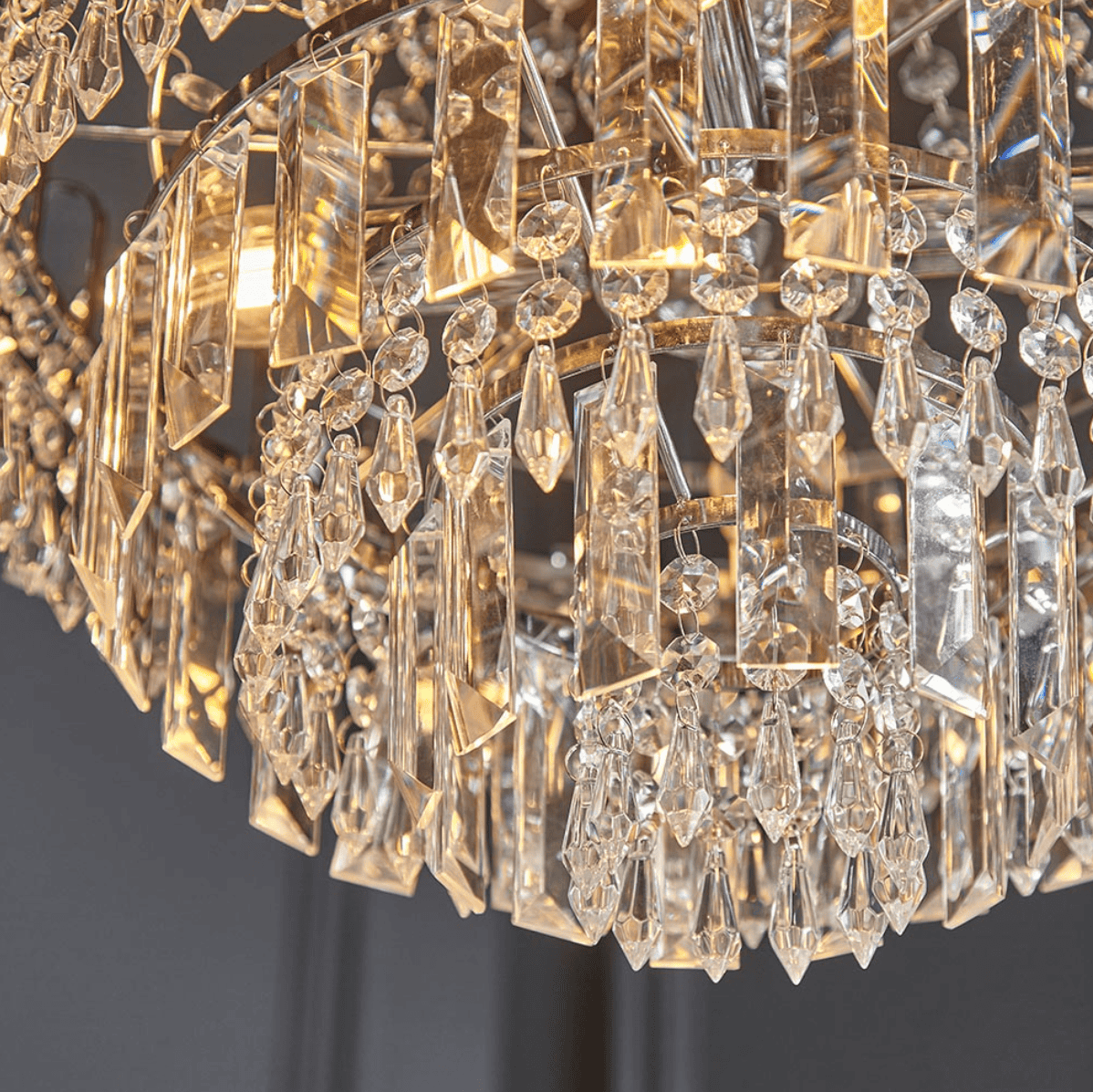 Endon Amadis Chrome & Faceted Glass 6 Light Chandelier