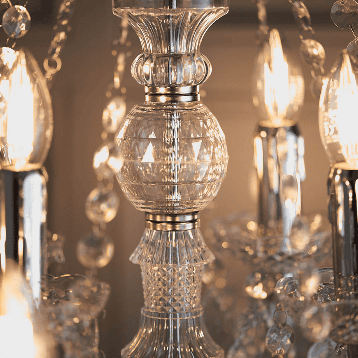 Endon Clarence Chrome Beaded 12 Light Chandelier