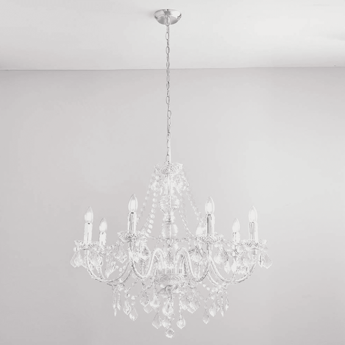 Endon Clarence Chrome Beaded 8 Light Chandelier