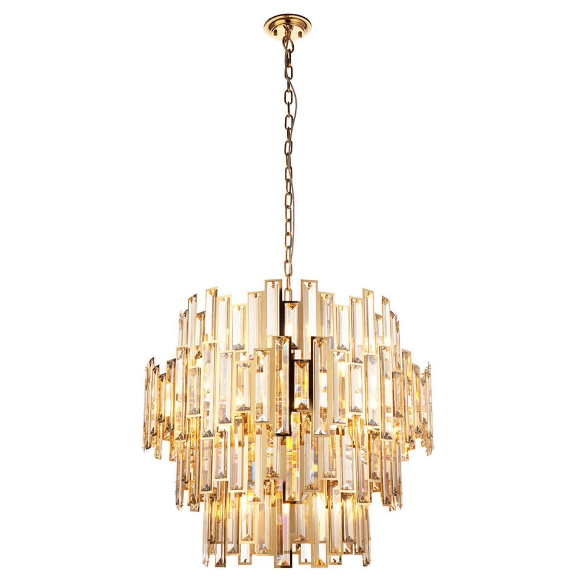 Endon Viviana Champagne Crystal 15 Light Chandelier