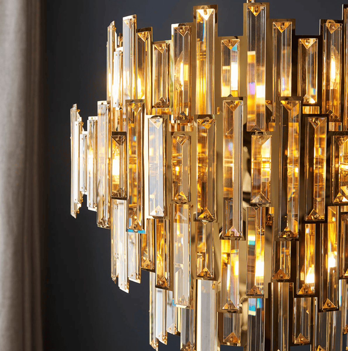 Endon Viviana Champagne Crystal 15 Light Chandelier