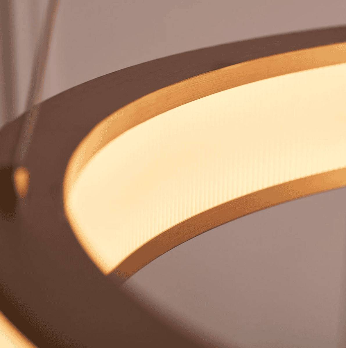 Endon Classic Gold Ribbed Hoop LED Pendant