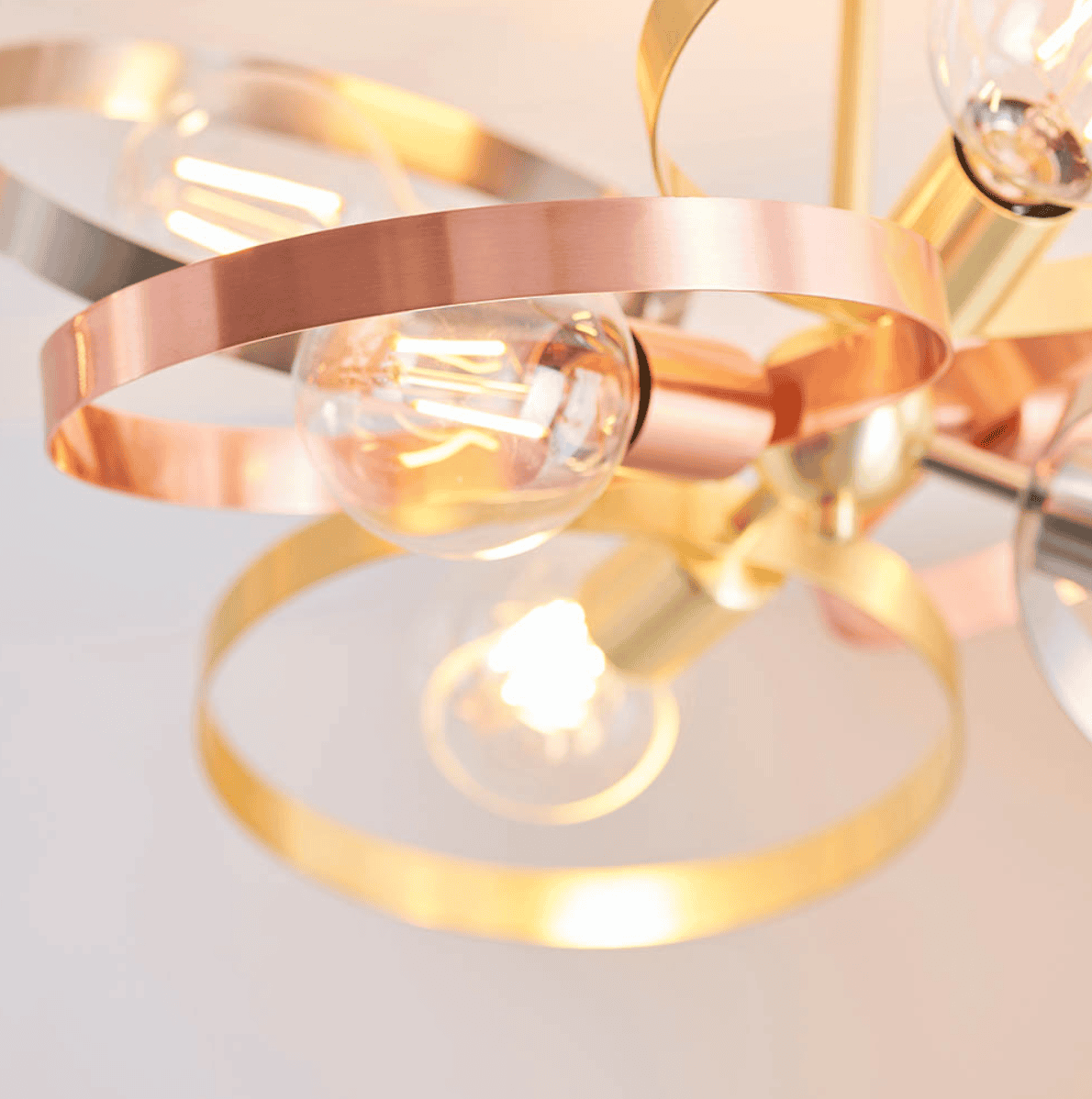 Endon Hoop 6 Light Multi-Coloured Semi Flush