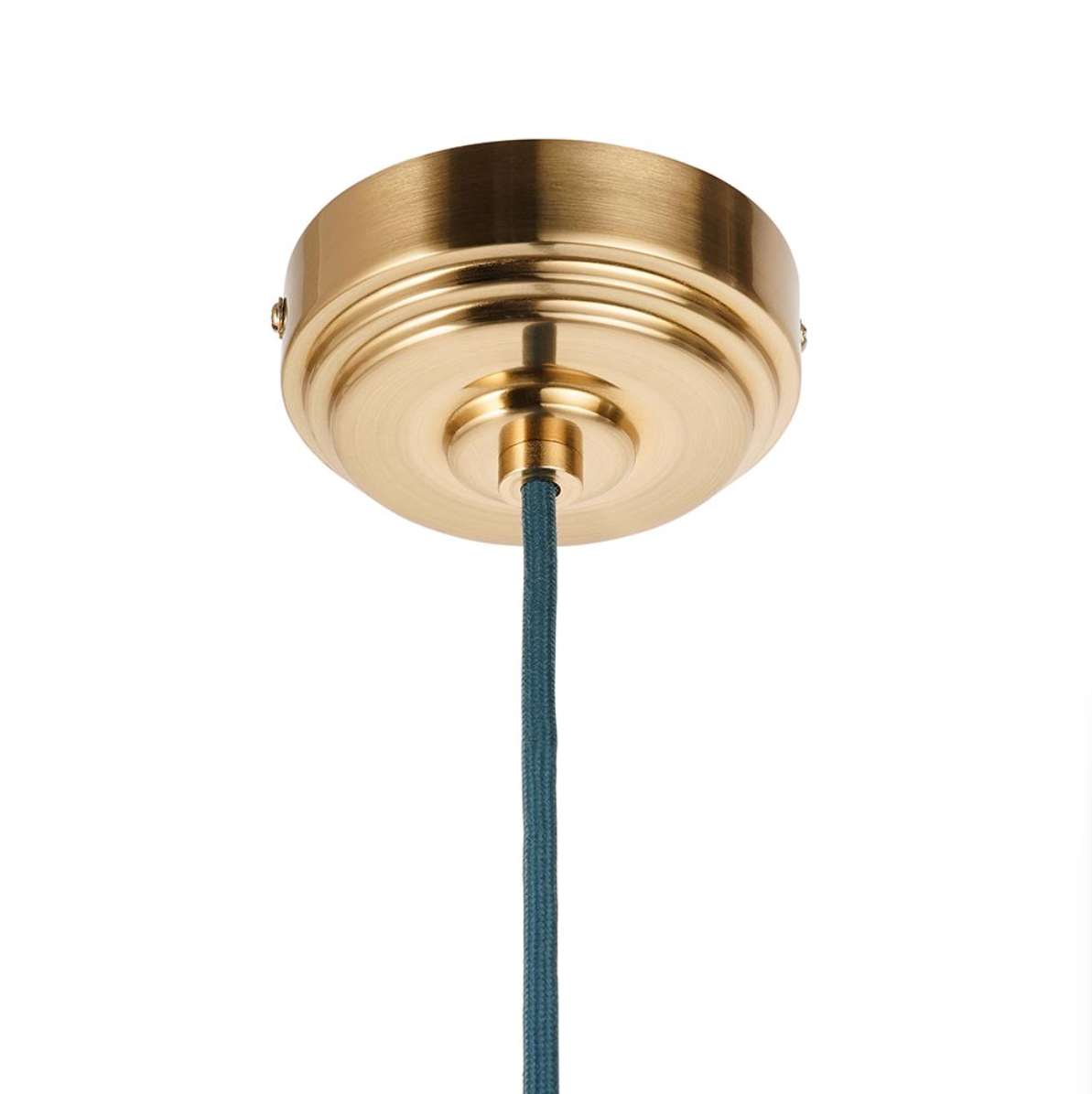 Endon Eltham Blue & Brass Cable Suspension Set