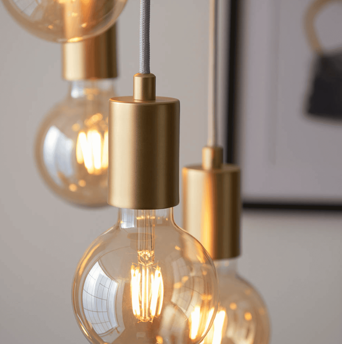 Endon Studio Satin Brass 6 Light Cluster Pendant