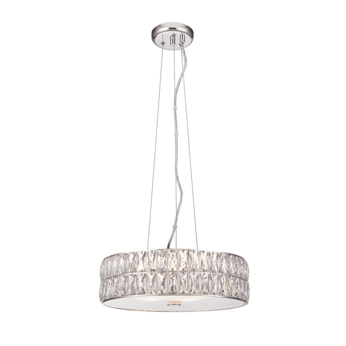 Endon Verina 5 Light Chrome & Clear Glass LED Pendant