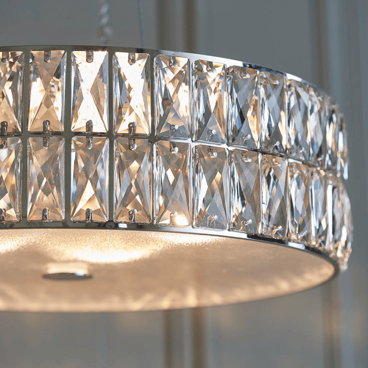 Endon Verina 5 Light Chrome & Clear Glass LED Pendant