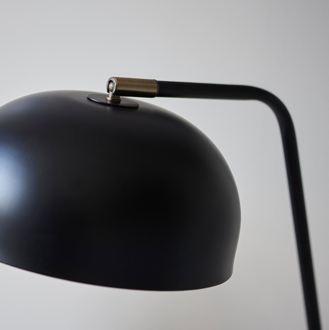 Endon Brair Matt Black & Antique Brass Table Lamp