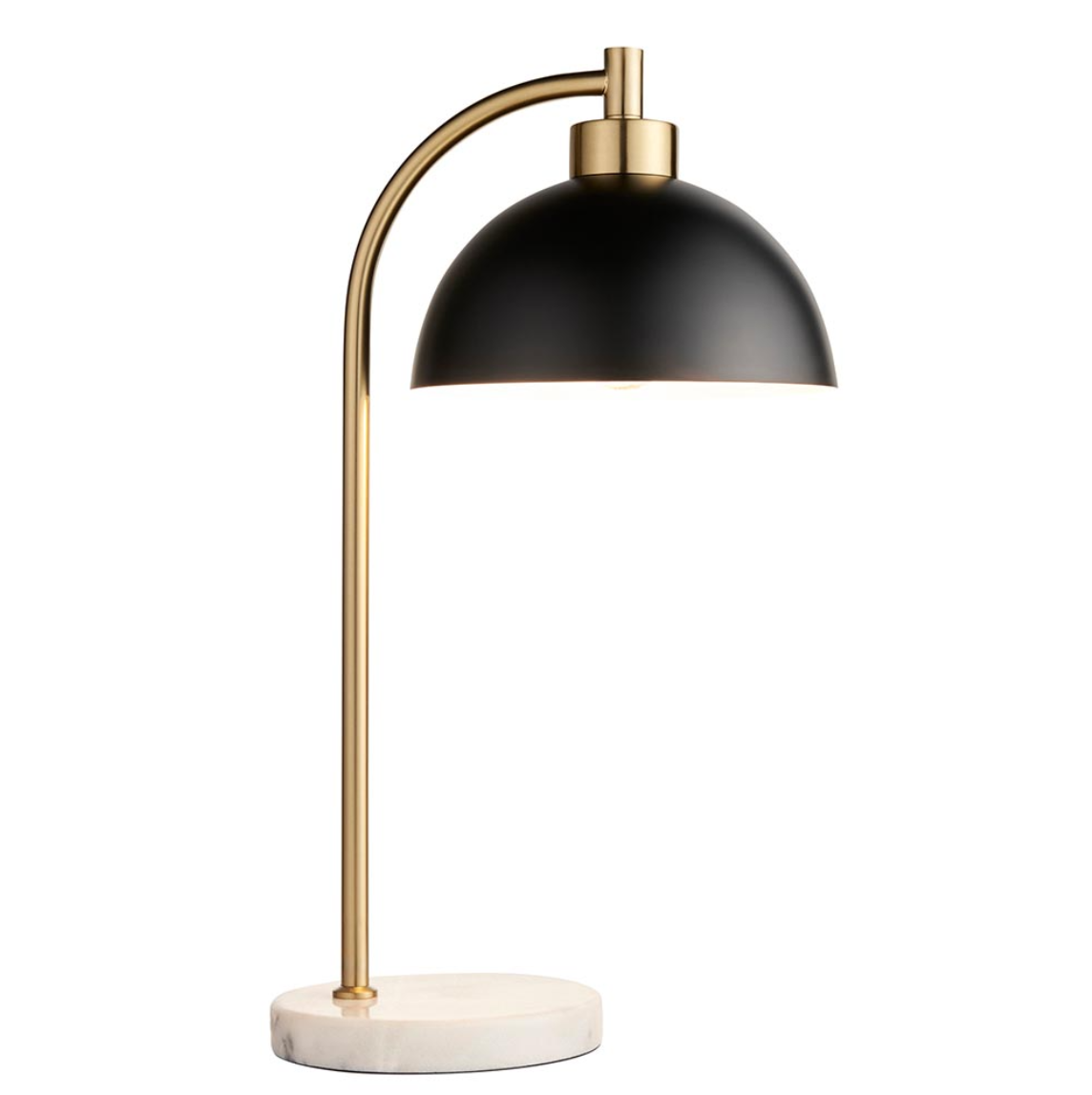 Endon Buchanan Matt Black & White Marble Base Task Table Lamp