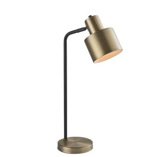 Endon Mayfield Matt Antique Brass & Matt Black Task Table Lamp