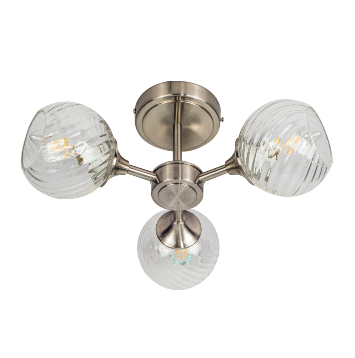 Magnalux Mona 3 Light Satin Chrome Semi Flush