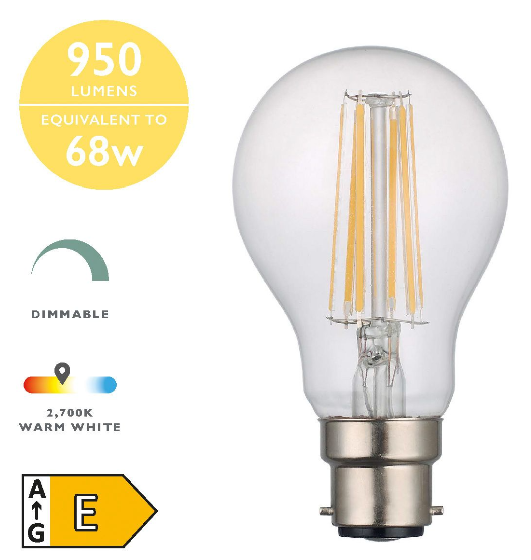 Dar Lighting LED Golf Ball Light Bulb (Lamp) B22 8W 950LM (Single)