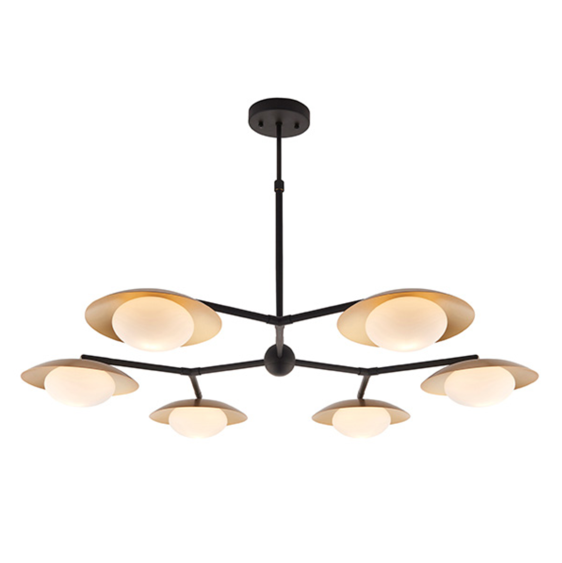 Vesilo Lighting Pebble Gold & Bronze Dish Pendant