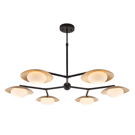 Vesilo Lighting Pebble Gold & Bronze Dish Pendant