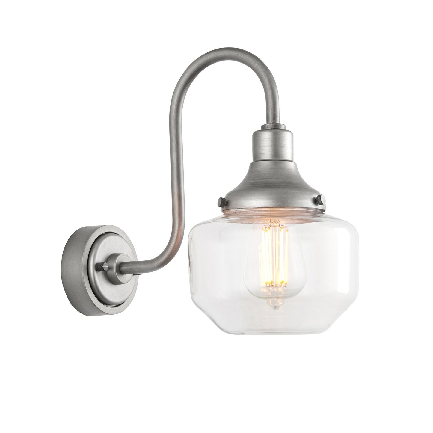 Vesilo Lighting Serpent Outdoor IP44 Black Swan Neck Wall Light