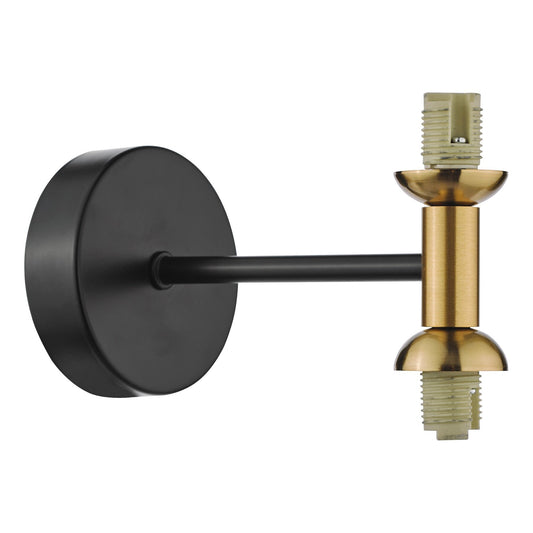 Dar Lighting Takara 2 Light Matt Black & Bronze Wall Light Bracket Only