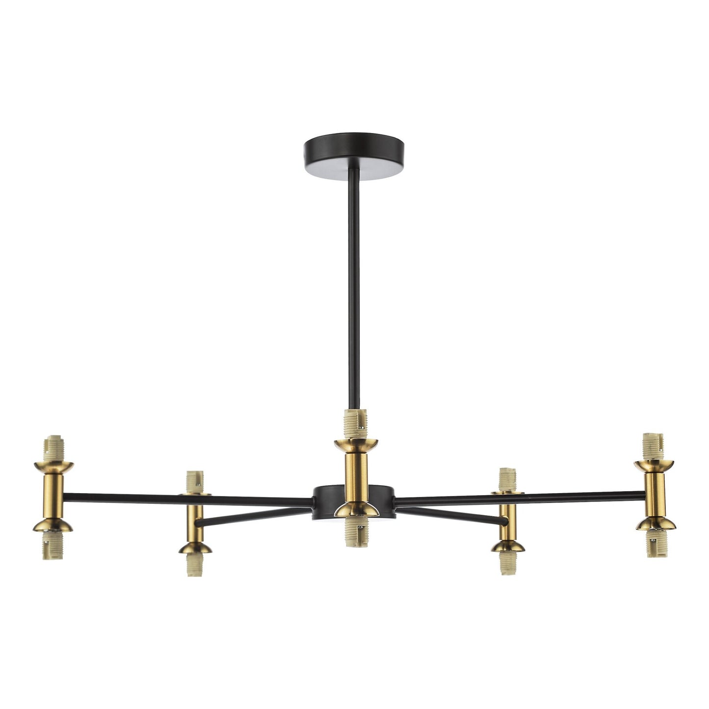 Dar Lighting Takara 10 Light Matt Black & Bronze Semi Flush Fitting Only