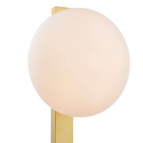 Dar Lighting Tauri Matt Gold & Opal Glass Table Lamp