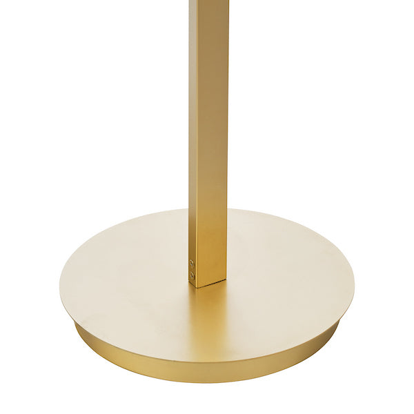 Dar Lighting Tauri 3 Light Matt Gold & Opal Glass Floor Lamp