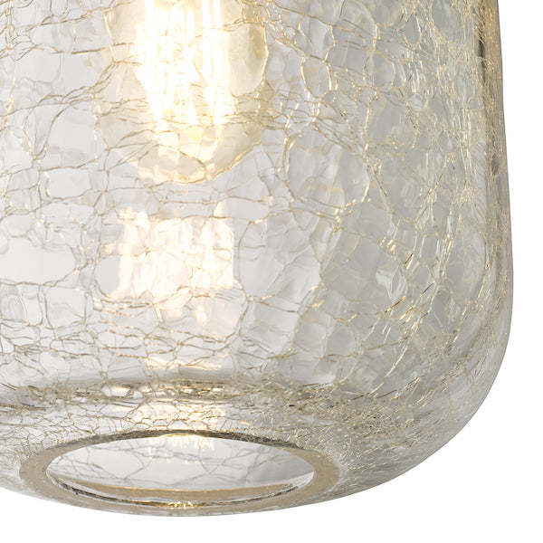 Dar Lighting Tavia Matt Black & Glass Pendant