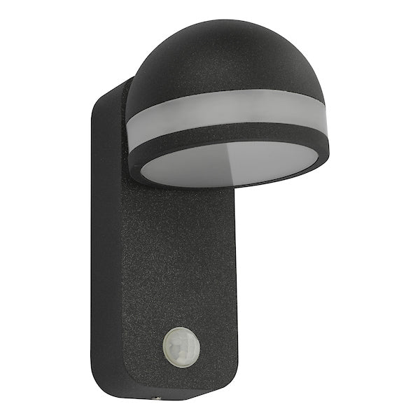 Dar Lighting Tien Outdoor IP65 LED Adjustable Head Anthracite PIR Sensor Wall Light
