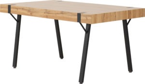 Treviso Light Oak Effect & Black Dining Table