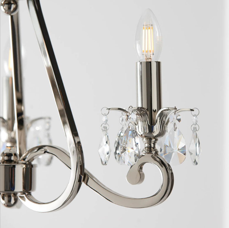 Interiors 1900 Oksana Nickel 3lt Pendant