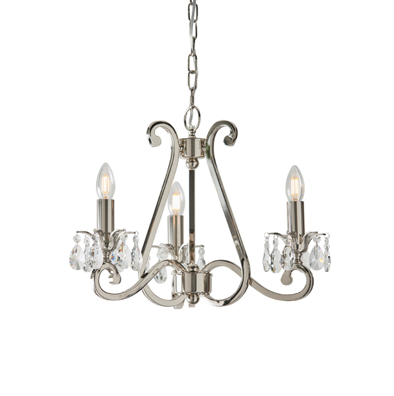 Interiors 1900 Oksana Nickel 3lt Pendant