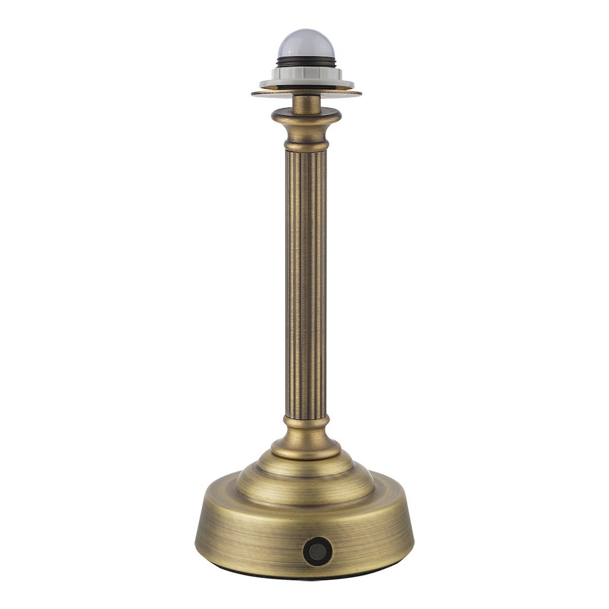 Dar Lighting Virgil LED Matt Antique Brass Rechargeable Table Lamp Base Only