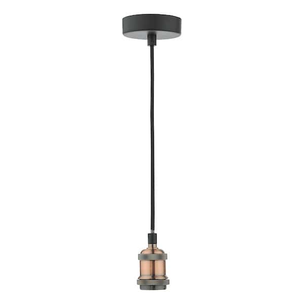 Dar Lighting Waco Antique Copper & Matt Black Suspension