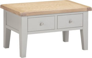 Windsor 2 Drawer Pebble Grey & Oak Coffee Table