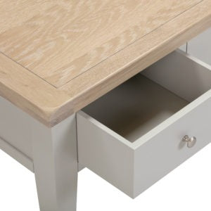 Windsor 2 Drawer Pebble Grey & Oak Coffee Table