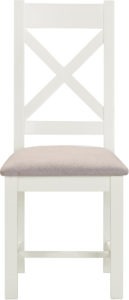 Windsor Ivory & Oat Fabric Cross Back Chair (Box of 2)