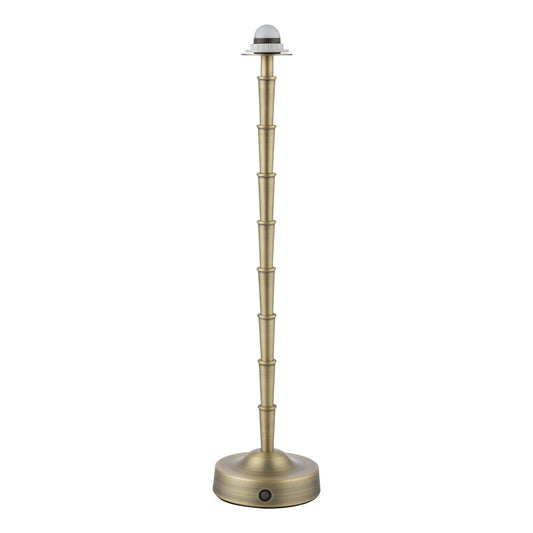 Dar Lighting Wyman LED Matt Antique Brass Rechargeable Table Lamp Base Only