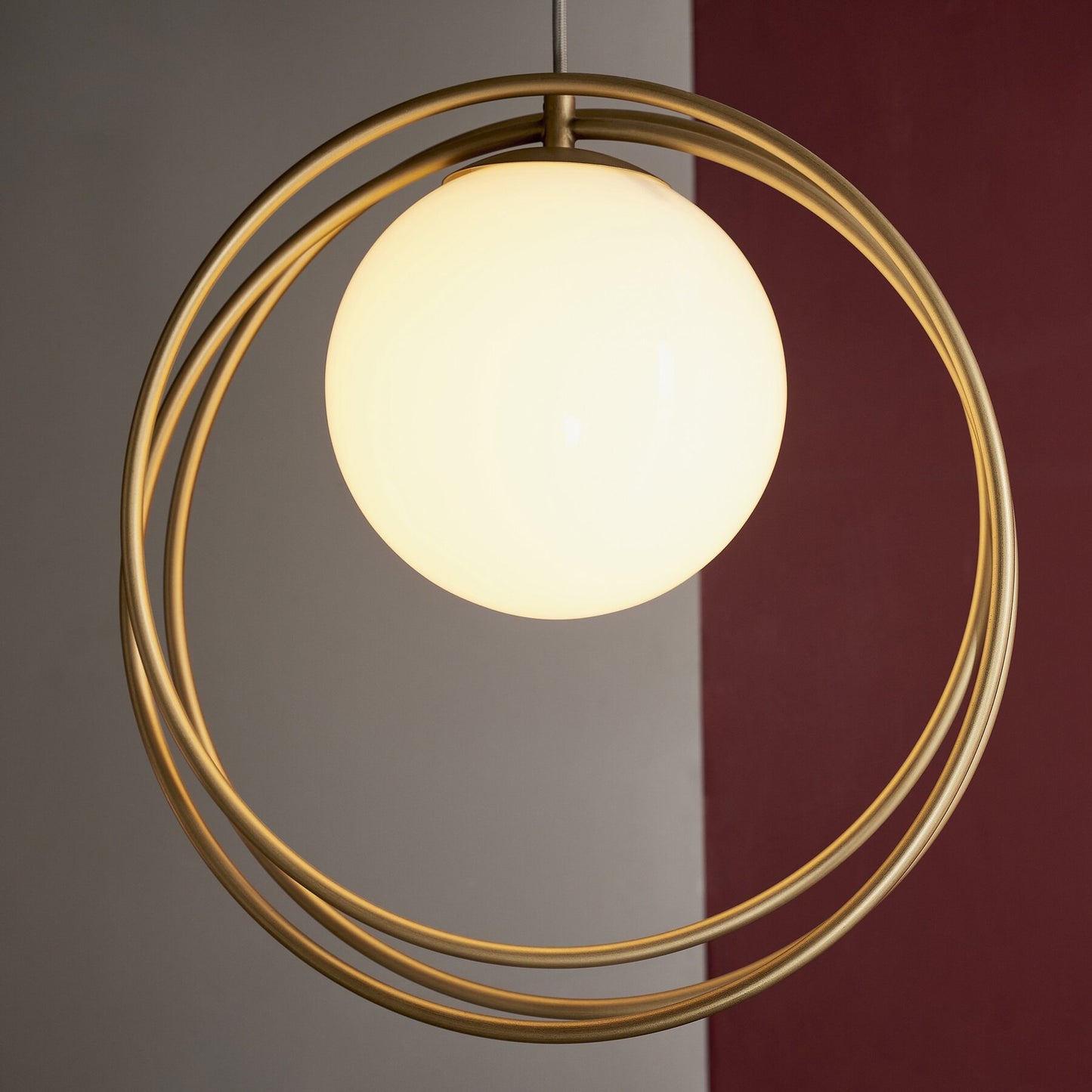 Vesilo Lighting Wreath Brushed Gold Single Pendant