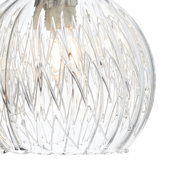Dar Lighting Yasmin Polished Chrome & Ribbed Glass Wall Light