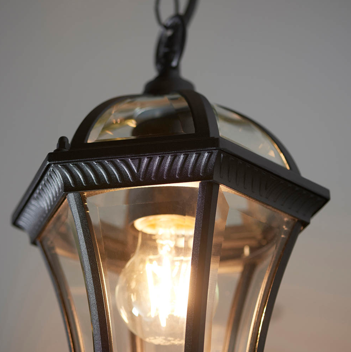 Endon Drayton Black IP44 Outdoor Lantern